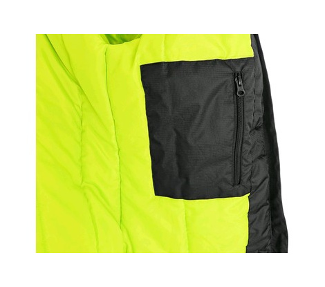 Dámska zimná bunda KENOVA čierno-žltá, veľ. 3XL