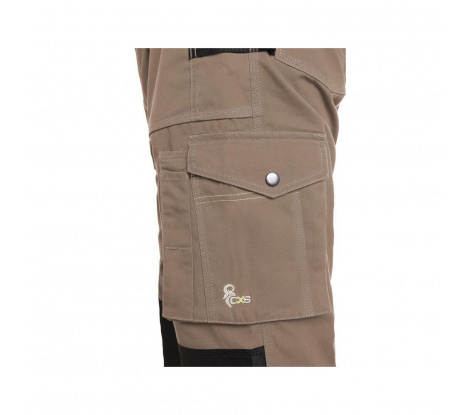 Pánske nohavice na traky CXS STRETCH, béžové, veľ. 64