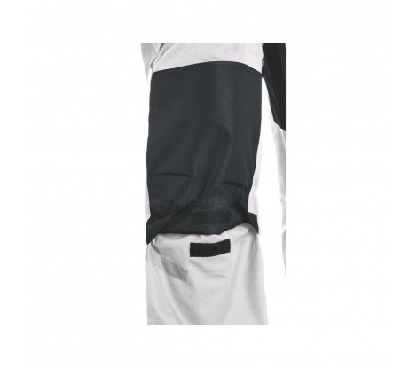 Biele pánske pracovné nohavice na traky CXS Stretch, veľ. 56