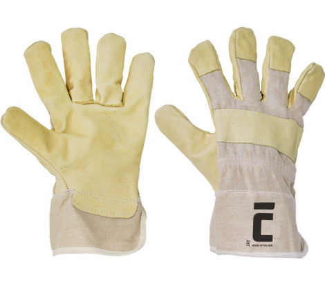 JAY kombinované rukavice žlto-biele veľ. 10