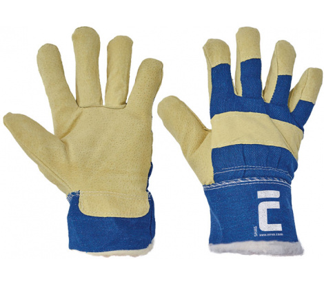 SHAG rukavice zimné kombinované žlto-modré - 9
