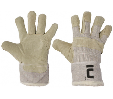 SHAG rukavice zimné kombinované žlto-biele - 10