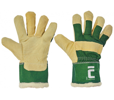 SHAG rukavice zimné kombinované žlto-zelené - 12
