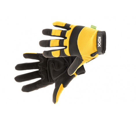 BRICK rukavice kombinované žlté 10