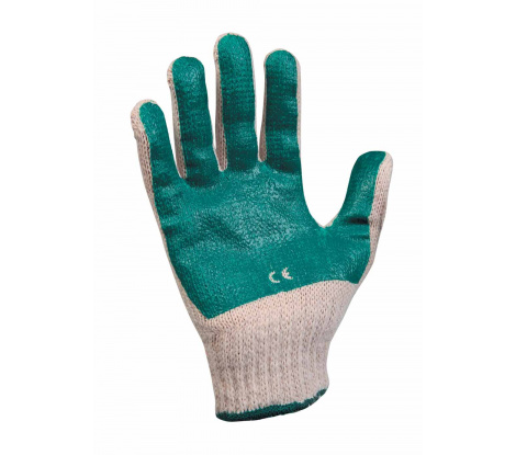 SCOTER zelené rukavice bavlnené máčané veľ. 7