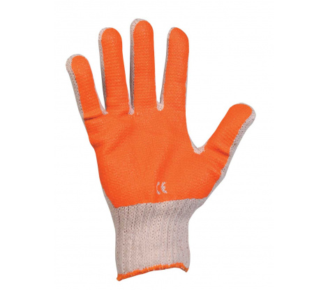 SCOTER oranžové rukavice bavlnené máčané veľ. 10