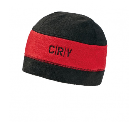 Fleecová čiapka TIWI čierno-červená, veľ. M/L