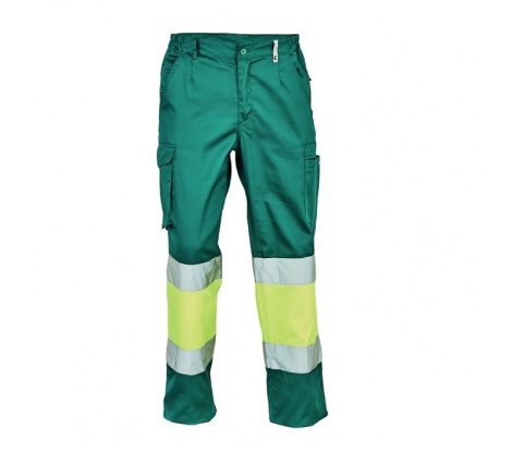 Reflexné nohavice BILBAO HV zeleno-žlté veľ. 56