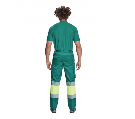 Reflexné nohavice BILBAO HV zeleno-žlté veľ. 52