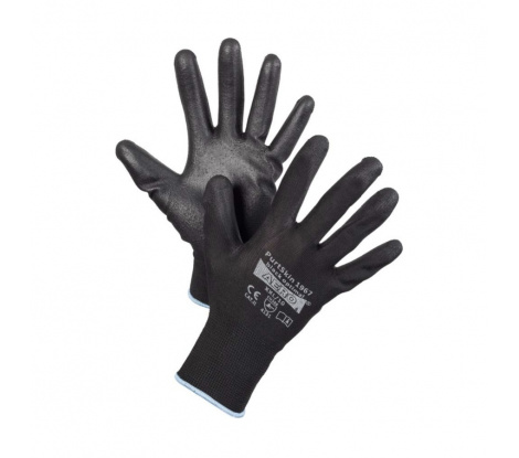 Čierne pogumované rukavice AERO PurtSkin 1967 optimal black veľ. M/7