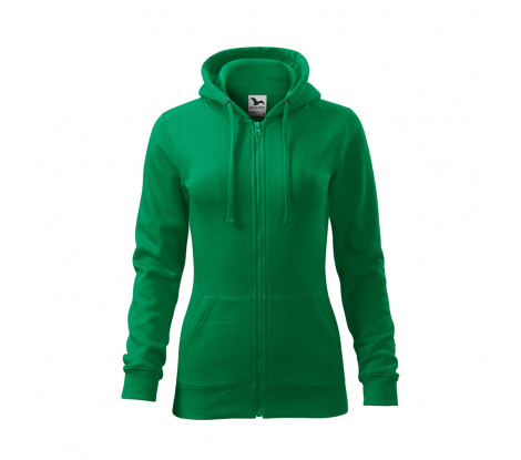 Mikina dámska MALFINI® Trendy Zipper 411 trávová zelená veľ. M