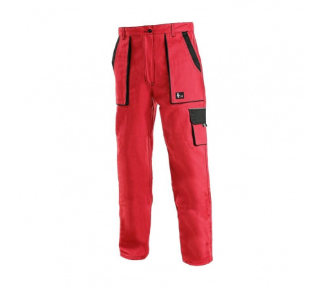 Dámske nohavice CXS LUXY ELENA, červeno-čierne, veľ. 42