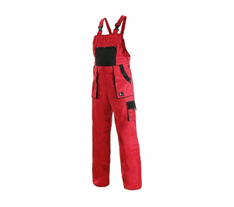 Dámske nohavice na traky CXS LUXY SABINA červeno-čierne, veľ. 58