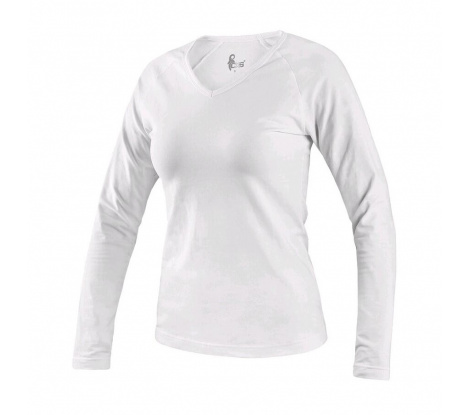 Dámske tričko CXS MARY s dlhým rukávom, biele veľ. 2XL