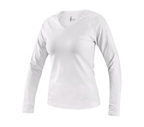 Dámske tričko CXS MARY s dlhým rukávom, biele veľ. 4XL