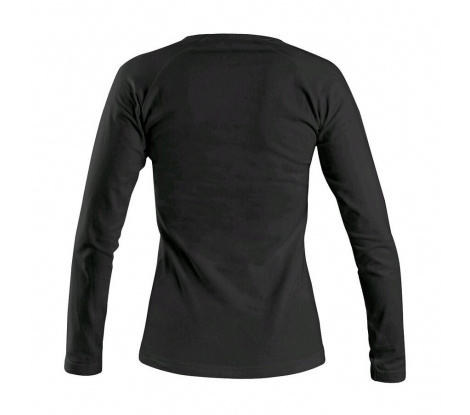Dámske tričko CXS MARY s dlhým rukávom, čierne veľ. XL