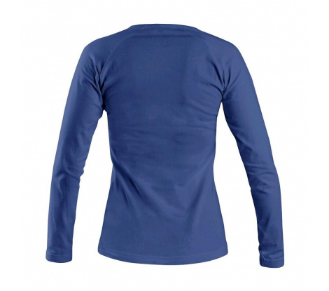 Dámske tričko CXS MARY s dlhým rukávom, stredne modré veľ. 2XL