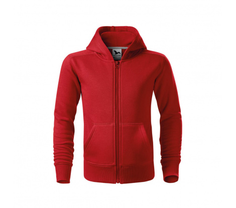 Mikina detská MALFINI® Trendy Zipper 412 červená veľ. 122 cm/6 rokov