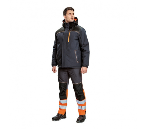 Zimná bunda KNOXFIELD WINTER antracit/ oranžová, veľ. S