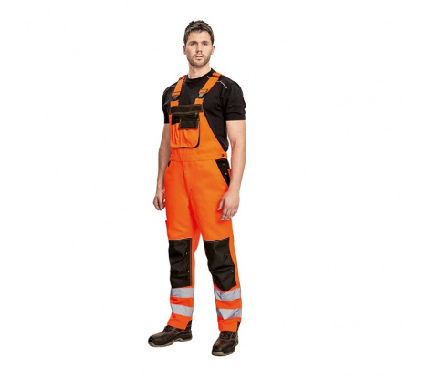 Reflexné nohavice na traky KNOXFIELD HV FL oranžové, veľ. 50