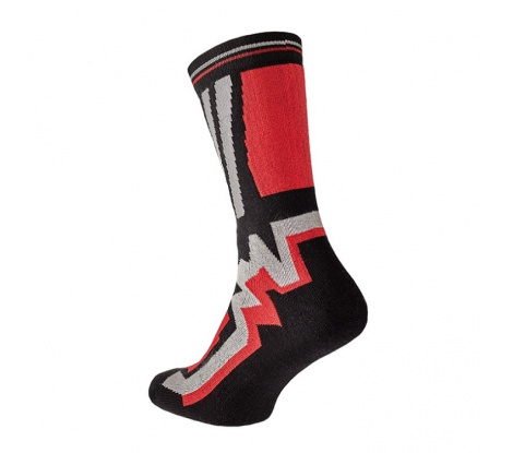 Ponožky KNOXFIELD LONG čierno-červené, veľ. 43-44