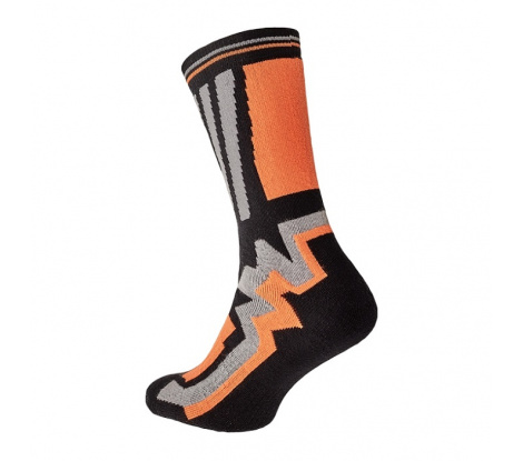 Ponožky KNOXFIELD LONG čierno-oranžové, veľ. 43-44