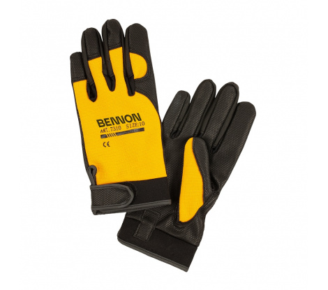 Kombinované pracovné rukavice BNN KALYTOS žlto-čierne veľ. 10