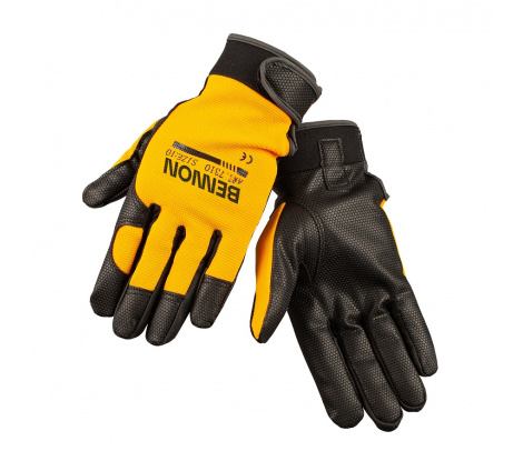 Kombinované pracovné rukavice BNN KALYTOS žlto-čierne veľ. 8
