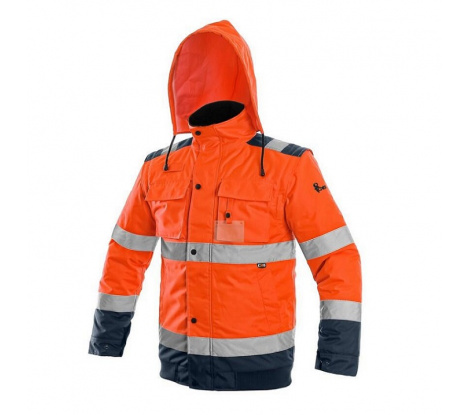 Reflexná bunda CXS LUTON 2v1 oranžovo-modrá veľ. M