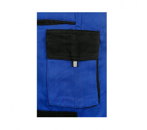 Skrátené pánske nohavice na traky CXS LUXY ROBIN modré, veľ. 52