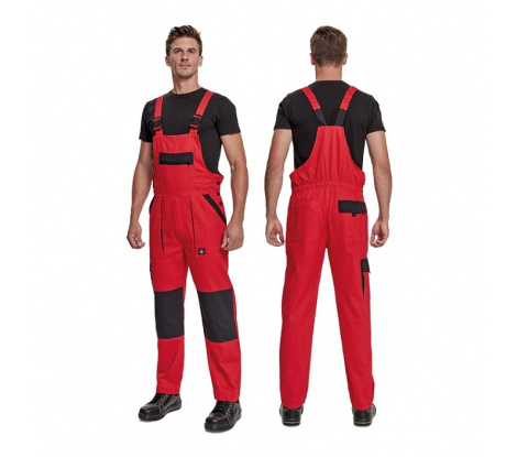 Pánske nohavice na traky MAX NEO červené, veľ. 64