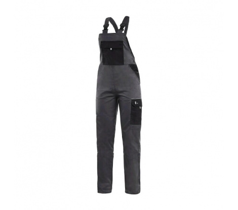 Dámske nohavice na traky CXS PHOENIX HEKATE, šedo - čierne, veľ. 50