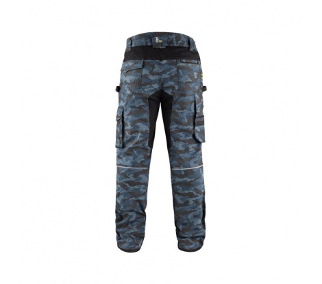 Pánske elastické nohavice CXS STRETCH maskáčovo modré, veľ. 54