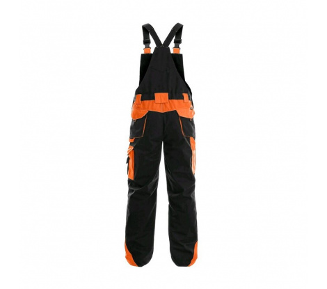 Nohavice na traky CXS SIRIUS BRIGHTON, čierno-oranžové, veľ. 54