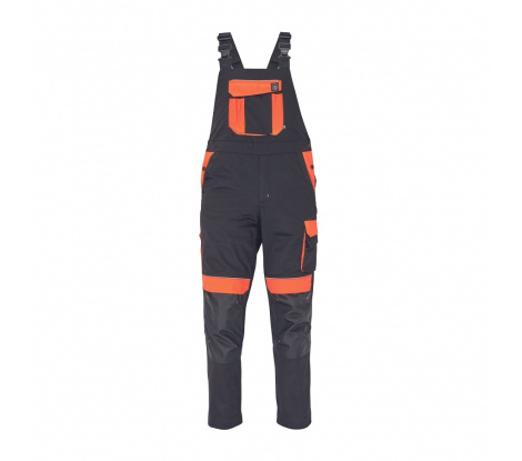 Pánske nohavice na traky MAX VIVO čierno-oranžové veľ. 50