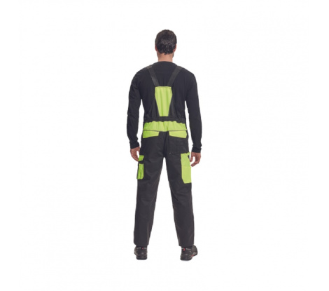 Pánske nohavice na traky MAX VIVO čierno-žlté veľ. 54