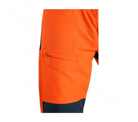 Nohavice s náprsenkou CXS HALIFAX oranžovo-modré veľ. 50