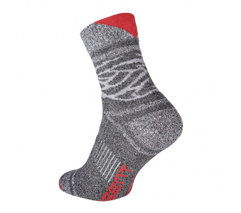 Ponožky OWAKA sivo-červené, veľ. 43-44