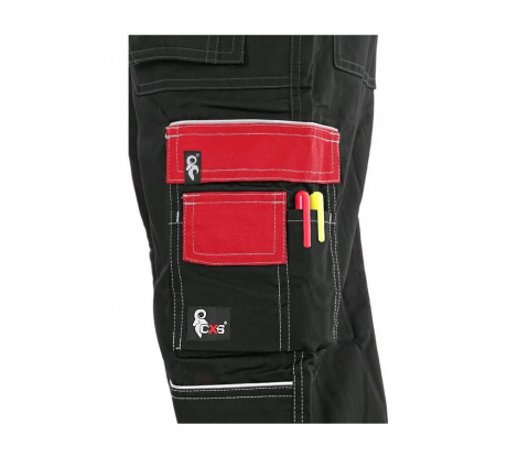 Pánske nohavice CXS ORION TEODOR, čierno-červené, veľ. 62