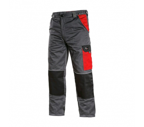 Pánske nohavice CXS PHOENIX CEFEUS, šedo-červená, veľ. 62