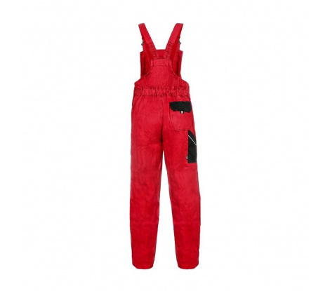 Pánske nohavice na traky CXS LUXY ROBIN, červeno-čierne, veľ. 68