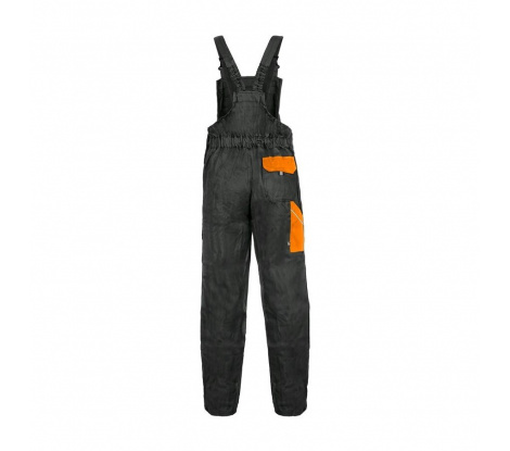 Pánske nohavice na traky CXS LUXY ROBIN, čierno-oranžové, veľ. 50