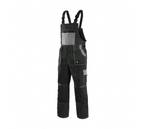 Pánske nohavice na traky CXS LUXY ROBIN, čierno-šedé, veľ. 52