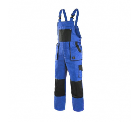 Pánske nohavice na traky CXS LUXY ROBIN modro-čierne, veľ. 56