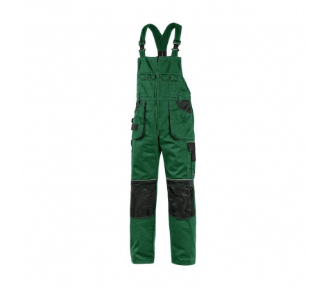 Pánske nohavice na traky CXS ORION KRYŠTOF, zeleno-čierne, veľ. 56