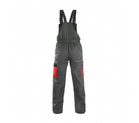 Pánske nohavice na traky CXS PHOENIX CRONOS, šedo-červené, veľ. 62
