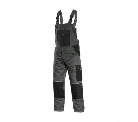 Pánske nohavice na traky CXS PHOENIX CRONOS, šedo-čierne, veľ. 48