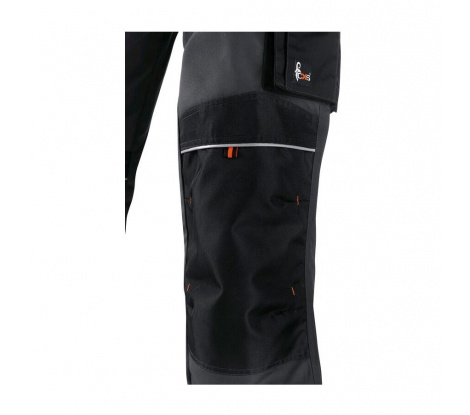 Pánske nohavice na traky CXS SIRIUS TRISTAN, šedo-oranžové, veľ. 64