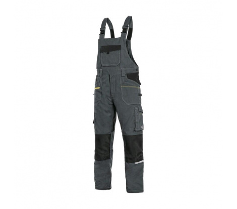 Pánske nohavice na traky CXS STRETCH, tmavo sivé, veľ. 58