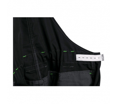 Skrátené pánske nohavice na traky CXS SIRIUS TRISTAN sivo-zelené veľ. 62